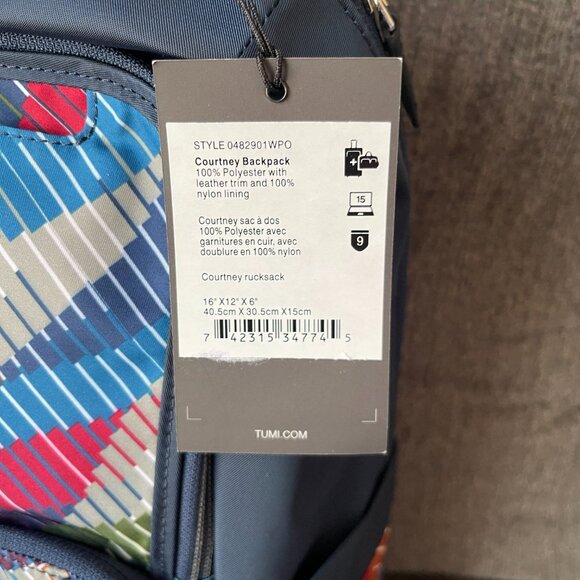 Tumi Courtney Backpack 0482901WPO NWT main image 11